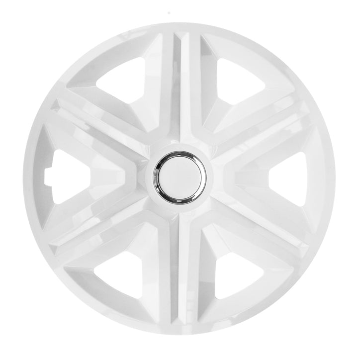 Kołpaki 15" NRM FAST WHITE LAKIEROWANE białe 4 sztuki