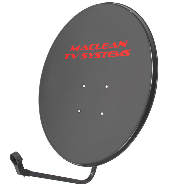 Antena satelitarna Maclean TV System, stal fosforowana, grafit, 90cm, MCTV-929