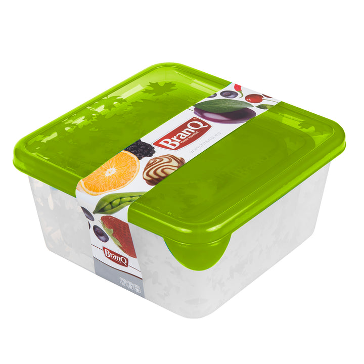 3 x Zestaw pojemników na żywność Kitchen Storage Branq Lid Fridge Random Colour 0.45l 0.75l 1.25l