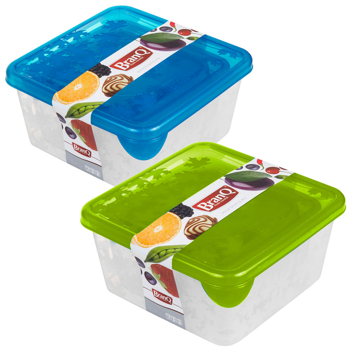 3 x Zestaw pojemników na żywność Kitchen Storage Branq Lid Fridge Random Colour 0.45l 0.75l 1.25l