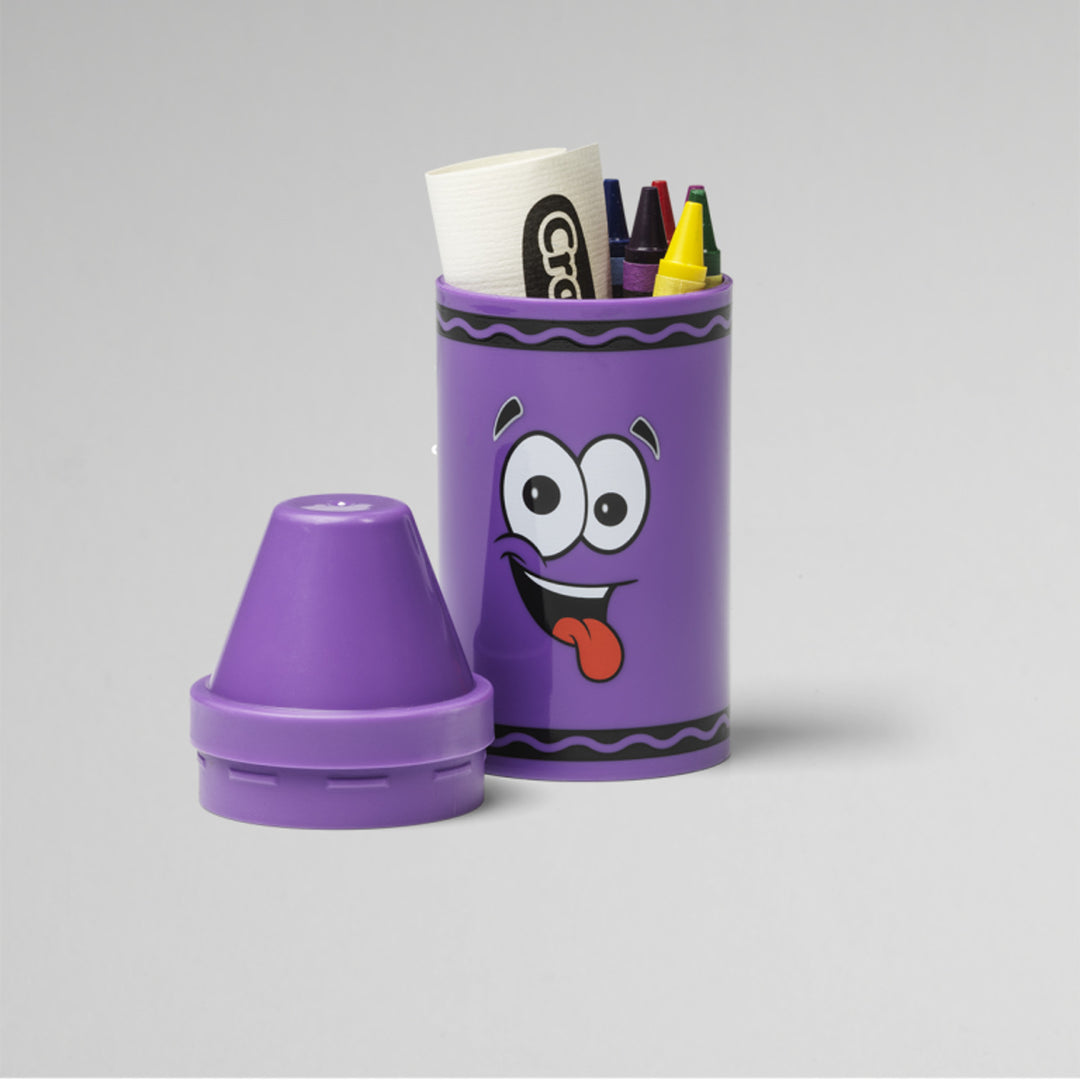 Pojemnik kredka mały z kredkami i rulonem papieru Crayola mix