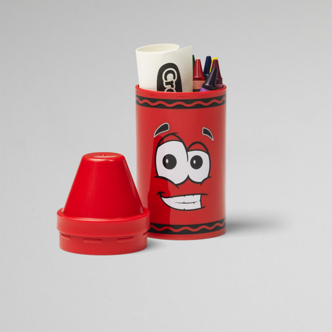 Pojemnik kredka mały z kredkami i rulonem papieru Crayola mix