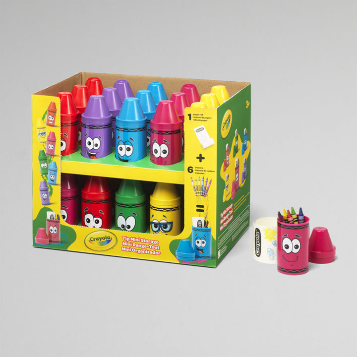 Pojemnik kredka mały z kredkami i rulonem papieru Crayola mix