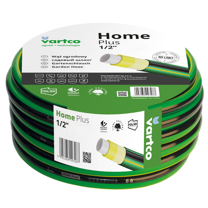 Wąż ogrodowy Vartco Home Plus 1/2" 30m 4 warstwowy