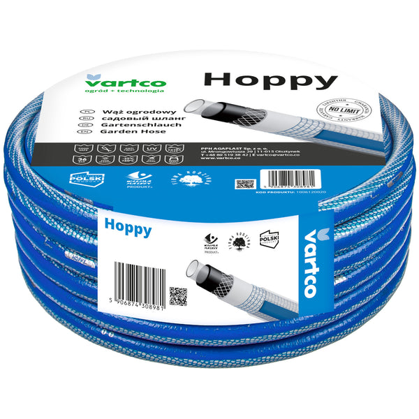Wąż ogrodowy Vartco Hoppy 1/2" 30m 6 warstwowy nie skręcający