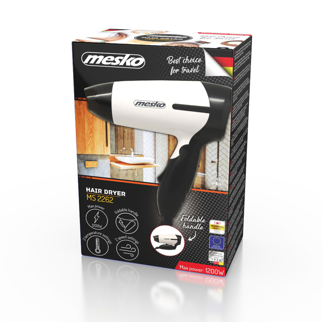 Mesko MS 2262 Suszarka turystyczna ze składaną rączką 1000W
