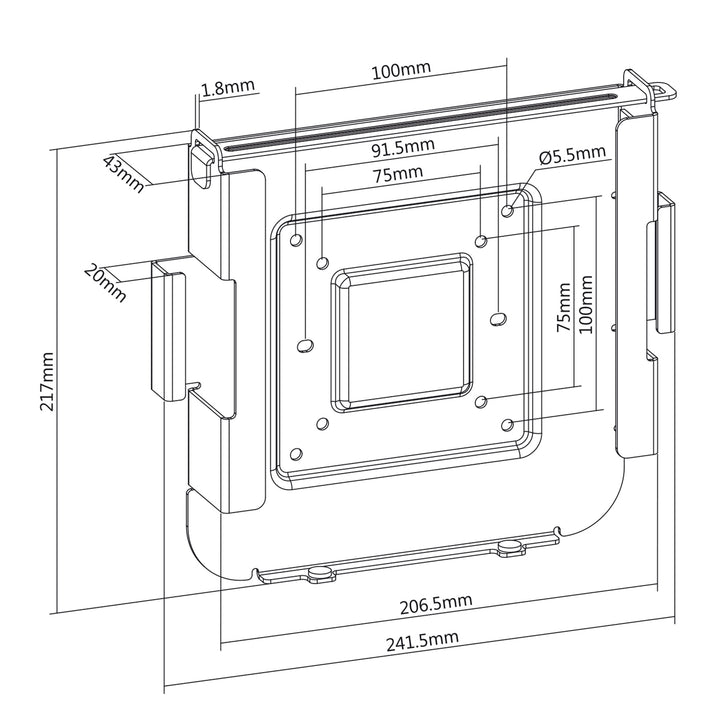 Uchwyt do MAC Mini Maclean, VESA 75X75/100X100, dla MAC Mini po 2014 roku, MC-473