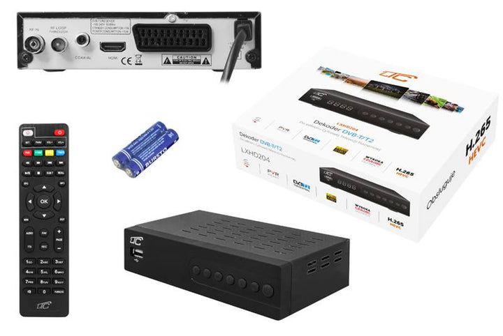 DEKODER TUNER TV NAZIEMNEJ HD DVB-T2 HEVC H.265 HDT204