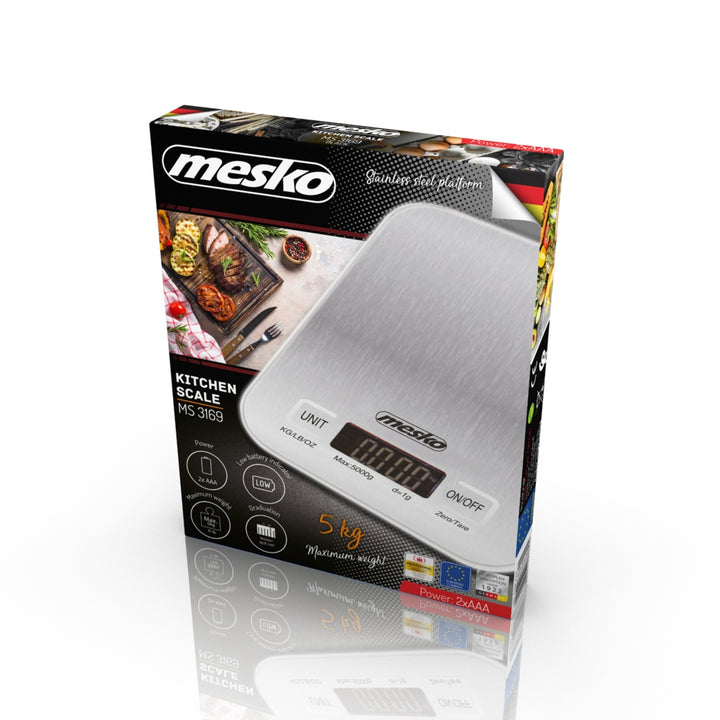 Waga kuchenna inox Mesko MS 3169 white z otworem do zawieszenia