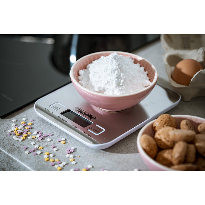 Waga kuchenna inox Mesko MS 3169 white z otworem do zawieszenia