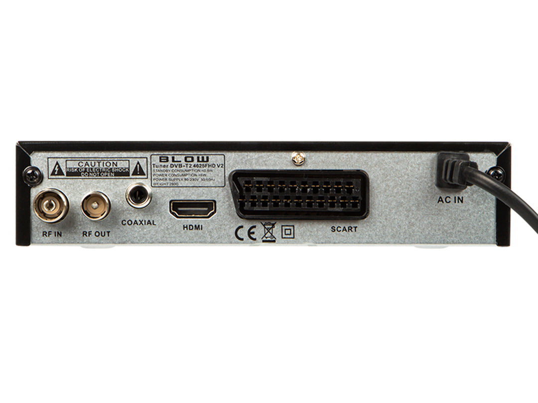 Tuner DVB-T/T2 4625FHD H.265 Blow idealny do odbioru sygnału DVB T2