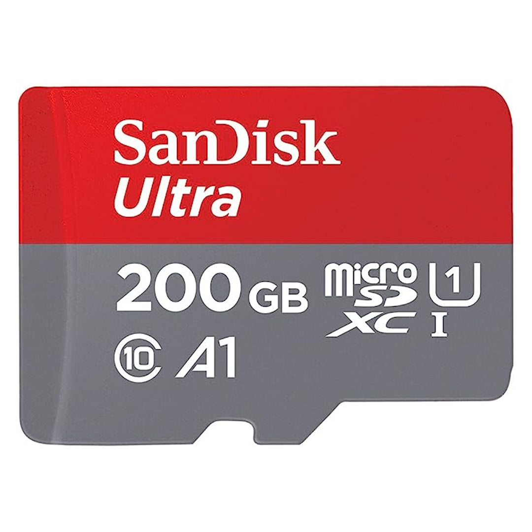 SanDisk 200GB Ultra microSDXC + SD Adapter 120MB/s A1 Class 10 UHS-I