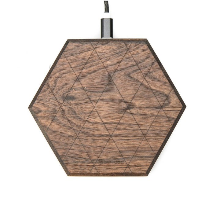 ŁADOWARKA INDUKCYJNA BEWOOD SLIM HEXAGON QI 15W ORZECH
