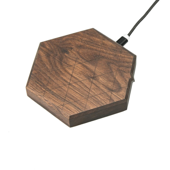 ŁADOWARKA INDUKCYJNA BEWOOD SLIM HEXAGON QI 15W ORZECH