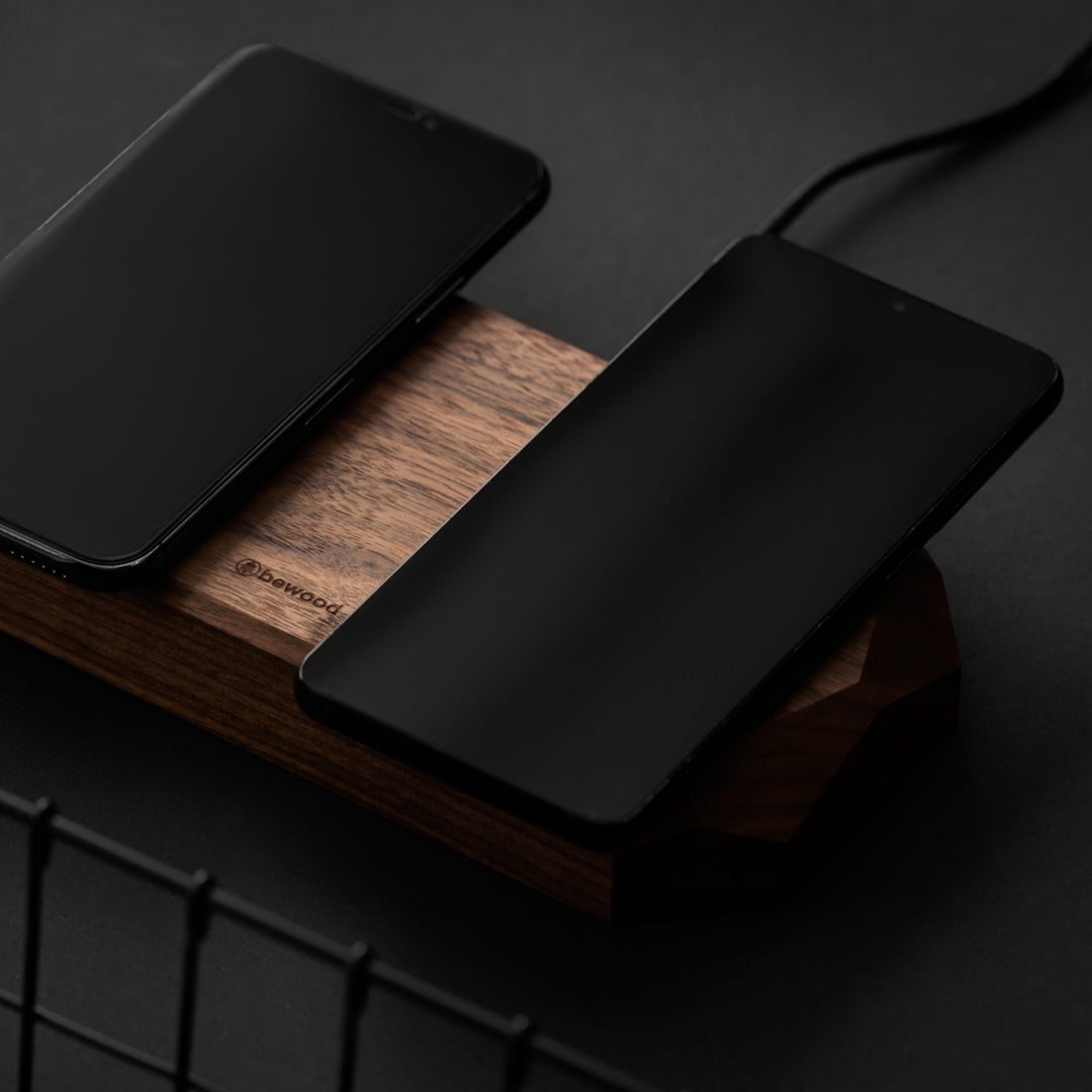 ŁADOWARKA INDUKCYJNA PODWÓJNA BEWOOD DOUBLE QI 10W ORZECH