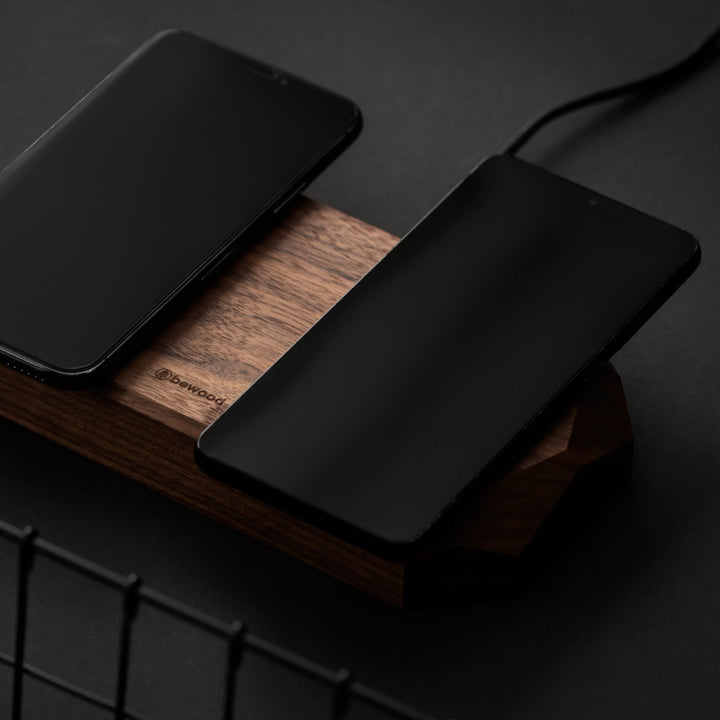 ŁADOWARKA INDUKCYJNA PODWÓJNA BEWOOD DOUBLE QI 10W ORZECH