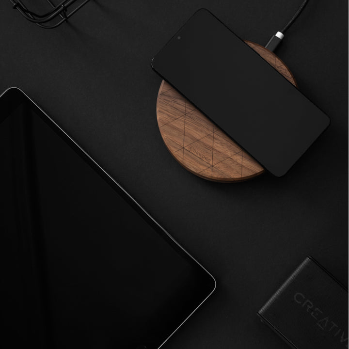 ŁADOWARKA INDUKCYJNA BEWOOD SLIM CIRCLE QI 15W ORZECH