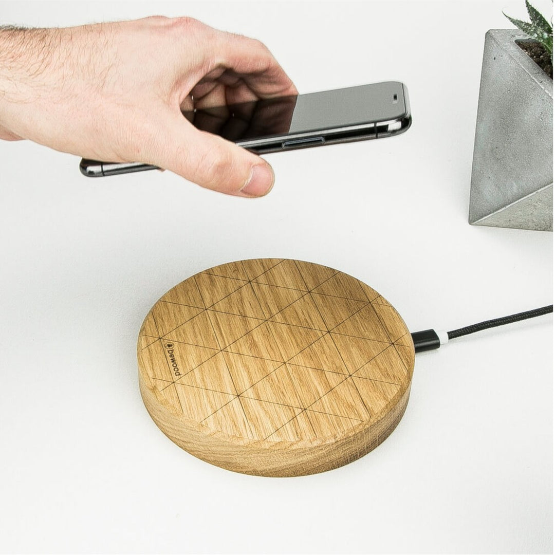 ŁADOWARKA INDUKCYJNA BEWOOD SLIM CIRCLE QI 15W DĄB