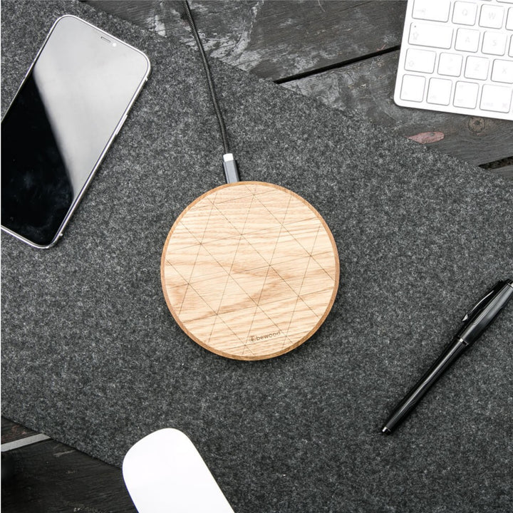 ŁADOWARKA INDUKCYJNA BEWOOD SLIM CIRCLE QI 15W DĄB