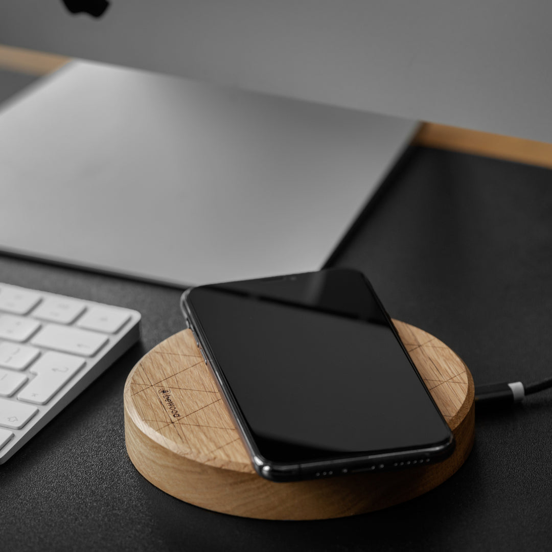 ŁADOWARKA INDUKCYJNA BEWOOD SLIM CIRCLE QI 15W DĄB