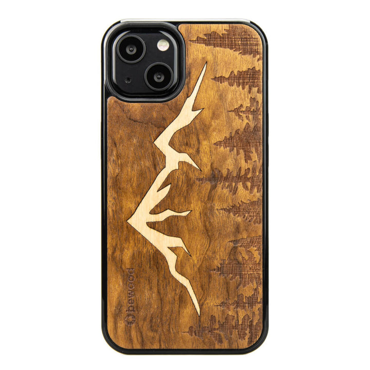 DREWNIANE ETUI IPHONE 13 GÓRY IMBUIA WYSOKIEJ JAKOŚCI