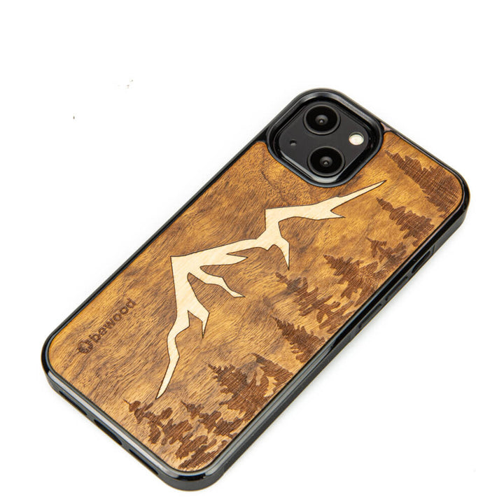 DREWNIANE ETUI IPHONE 13 GÓRY IMBUIA WYSOKIEJ JAKOŚCI