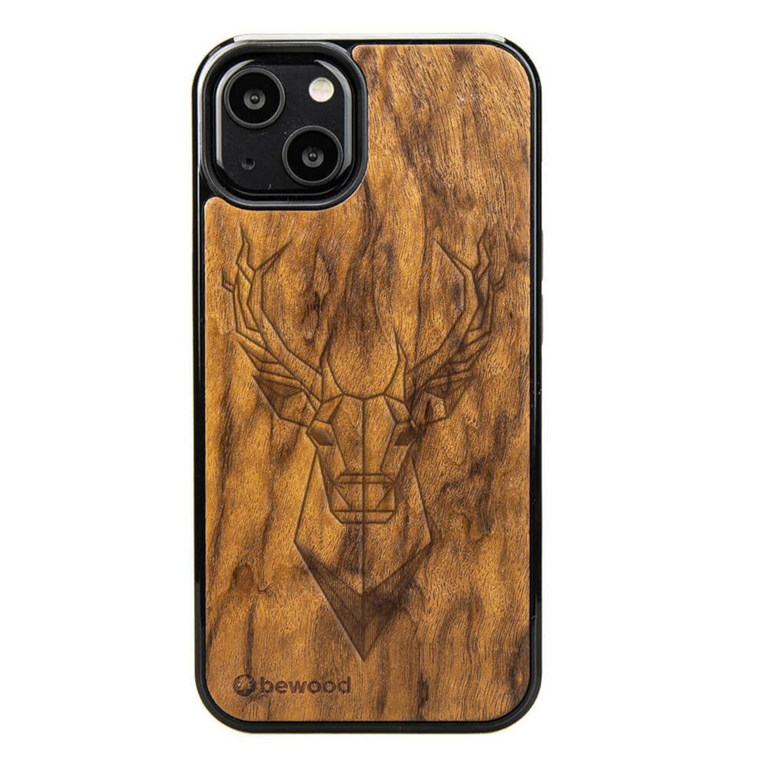 DREWNIANE ETUI IPHONE 13 JELEŃ IMBUIA WYSOKIEJ JAKOŚCI