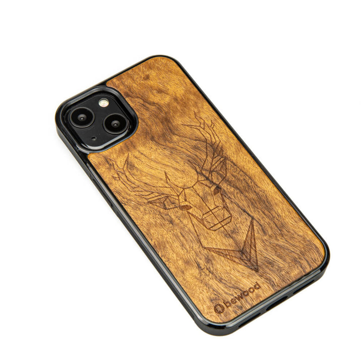 DREWNIANE ETUI IPHONE 13 JELEŃ IMBUIA WYSOKIEJ JAKOŚCI
