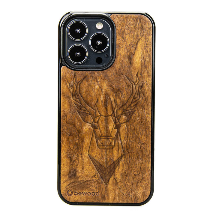 DREWNIANE ETUI IPHONE 13 PRO JELEŃ IMBUIA WYSOKIEJ JAKOŚCI