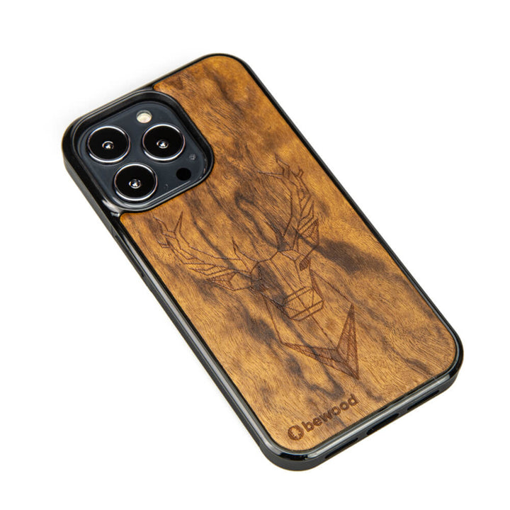 DREWNIANE ETUI IPHONE 13 PRO JELEŃ IMBUIA WYSOKIEJ JAKOŚCI