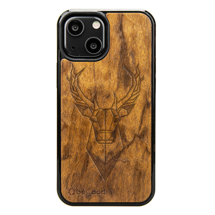 DREWNIANE ETUI IPHONE 13 MINI JELEŃ IMBUIA WYSOKIEJ JAKOŚCI