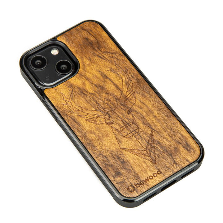 DREWNIANE ETUI IPHONE 13 MINI JELEŃ IMBUIA WYSOKIEJ JAKOŚCI