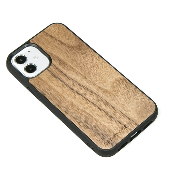 DREWNIANE ETUI IPHONE 12 MINI ORZECH AMERYKAŃSKI WYSOKIEJ JAKOŚCI