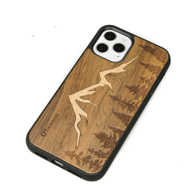 DREWNIANE ETUI IPHONE 12 / 12 PRO GÓRY IMBUIA WYSOKIEJ JAKOŚCI