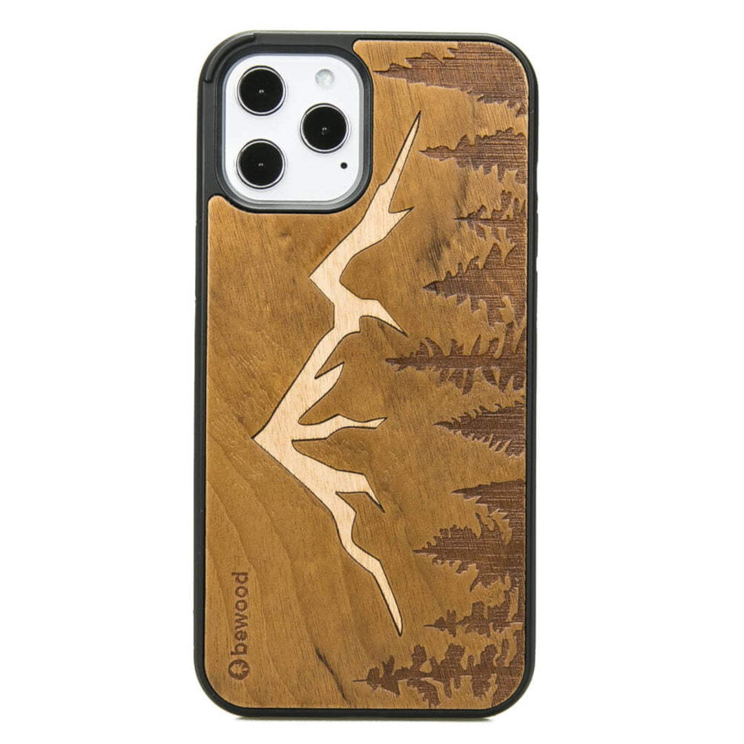 DREWNIANE ETUI IPHONE 12 PRO MAX GÓRY IMBUIA WYSOKIEJ JAKOŚCI
