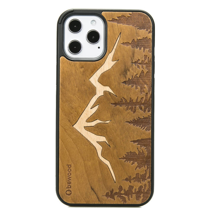 DREWNIANE ETUI IPHONE 12 PRO MAX GÓRY IMBUIA WYSOKIEJ JAKOŚCI