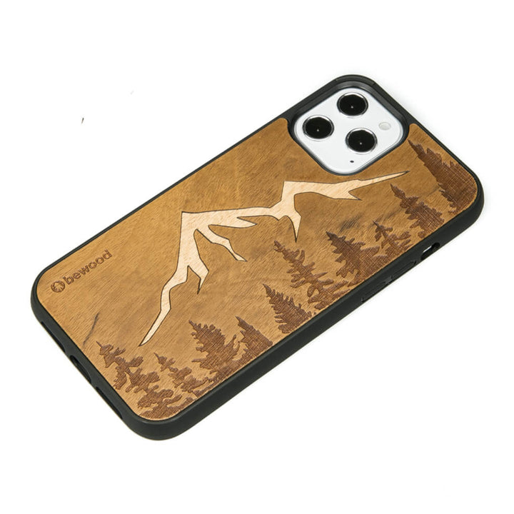 DREWNIANE ETUI IPHONE 12 PRO MAX GÓRY IMBUIA WYSOKIEJ JAKOŚCI