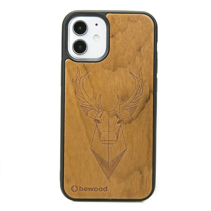 DREWNIANE ETUI IPHONE 12 MINI JELEŃ IMBUIA WYSOKIEJ JAKOŚCI
