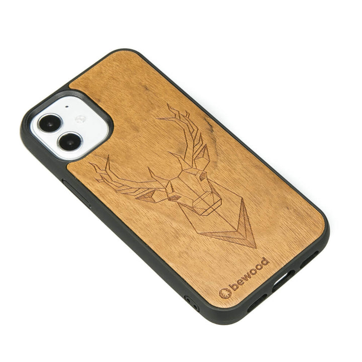DREWNIANE ETUI IPHONE 12 MINI JELEŃ IMBUIA WYSOKIEJ JAKOŚCI