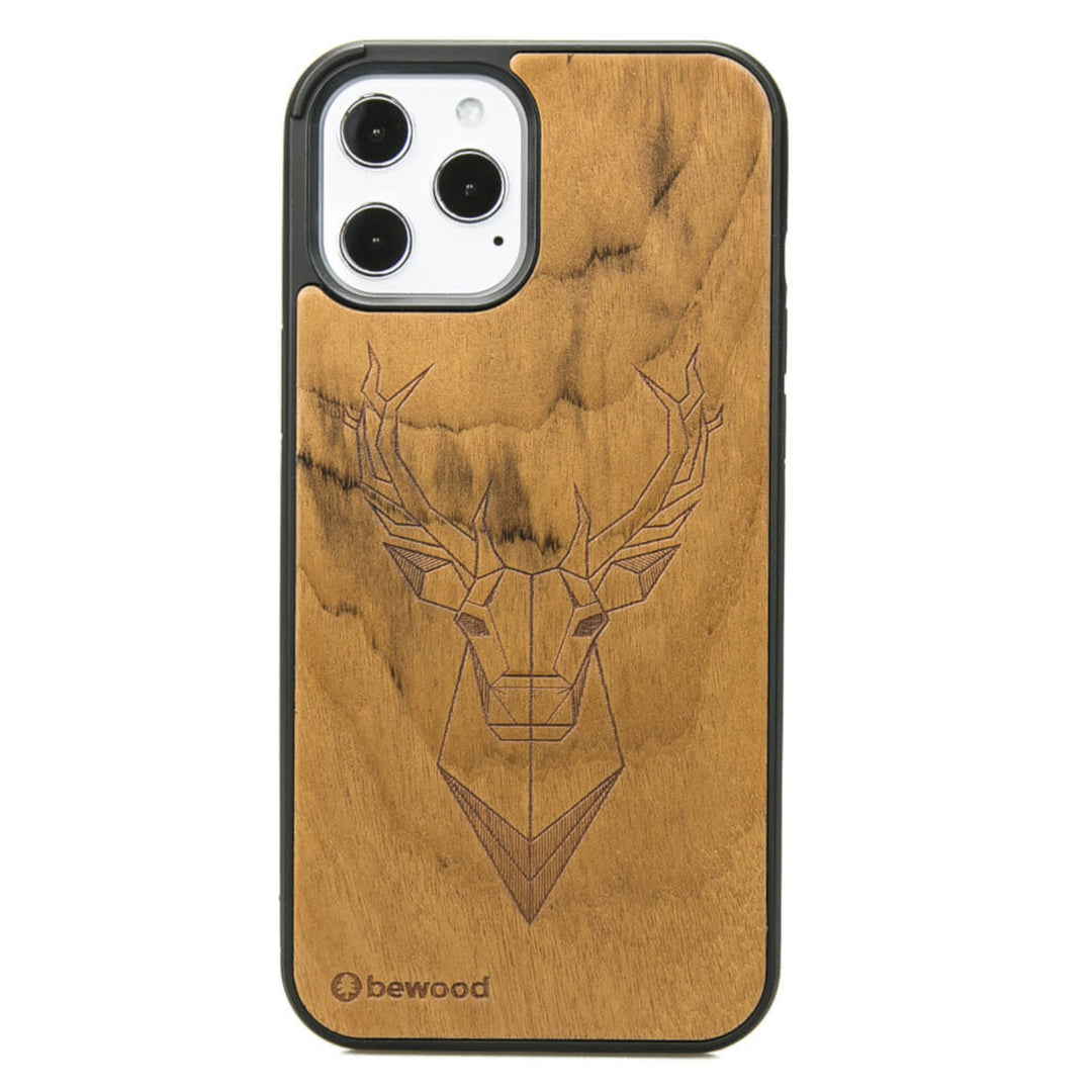 DREWNIANE ETUI IPHONE 12 PRO MAX JELEŃ IMBUIA WYSOKIEJ JAKOŚCI