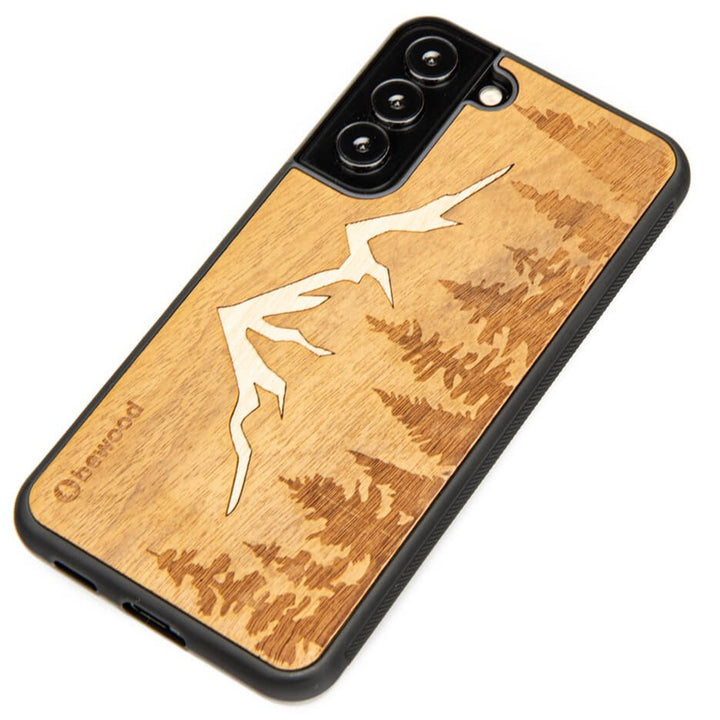 Drewniane Etui Samsung Galaxy S22 Plus GÓRY IMBUIA