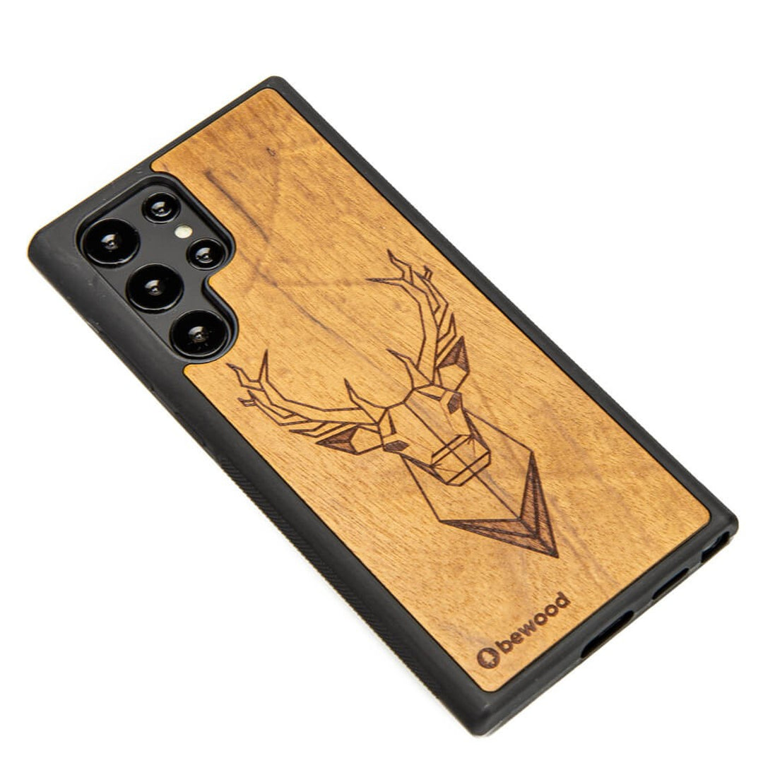 DREWNIANE ETUI JELEŃ IMBUIA DO SAMSUNG GALAXY S22 ULTRA