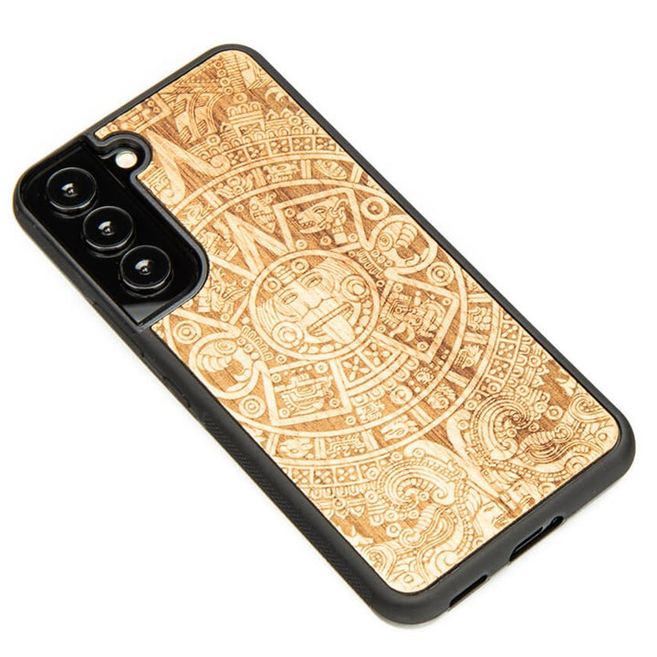 Drewniane Etui Samsung Galaxy S22 KALENDARZ AZTECKI ANIEGRE