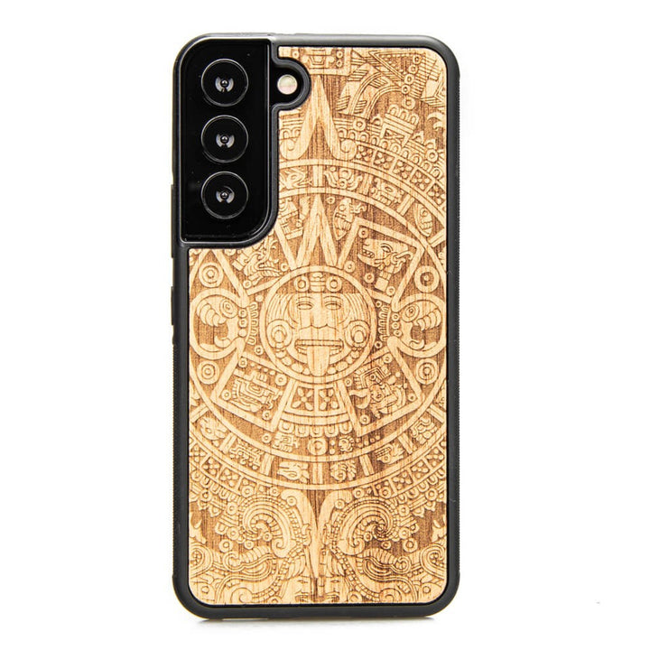 Drewniane Etui Samsung Galaxy S22 KALENDARZ AZTECKI ANIEGRE