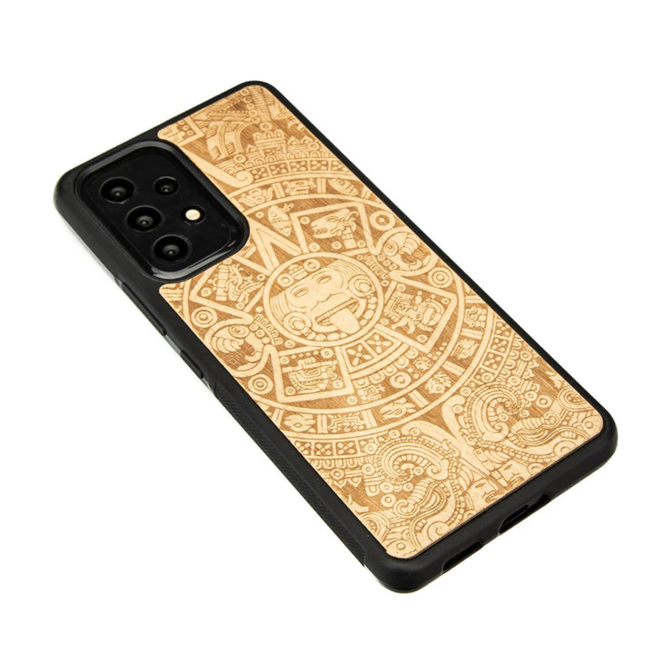 DREWNIANE ETUI DO SAMSUNG GALAXY A53 5G KALENDARZ AZTECKI ANIEGRE