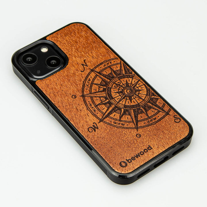 DREWNIANE ETUI IPHONE 13 MINI TRAVELER MERBAU WYSOKIEJ JAKOŚCI