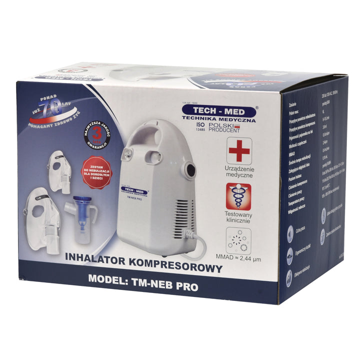 Inhalator nebulizator kompresorowy TM-NEB PRO zestaw