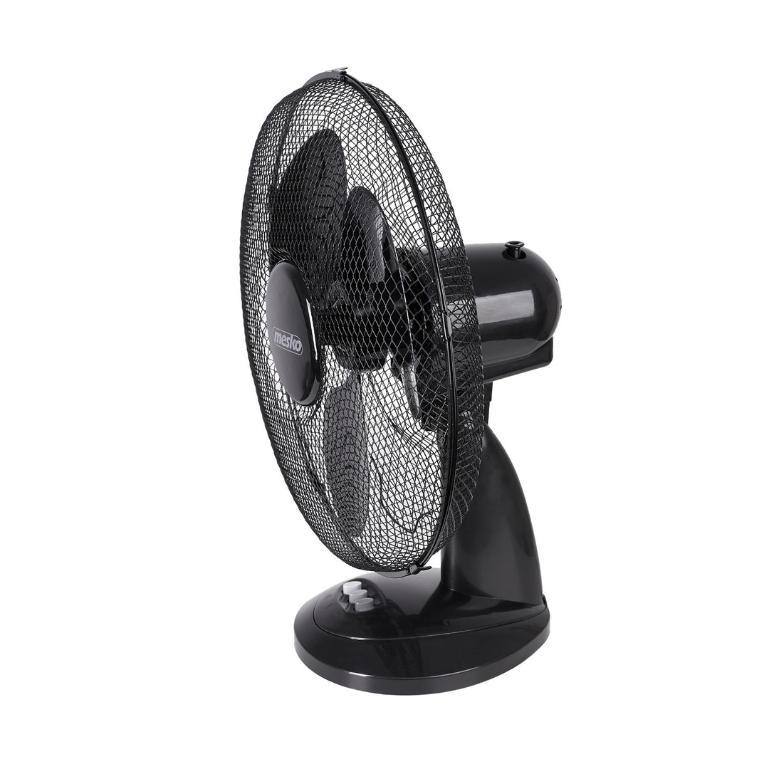 Wentylator biurkowy 23cm 45W Mesko MS 7308, oscylacja, dwie prędkości nawiewu