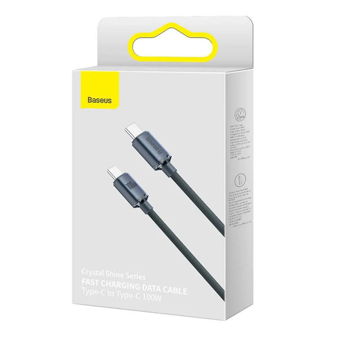 Kabel przewód USB-C PD 2.0 1,2m Baseus Crystal CAJY000601 Quick Charge 3.0 100W