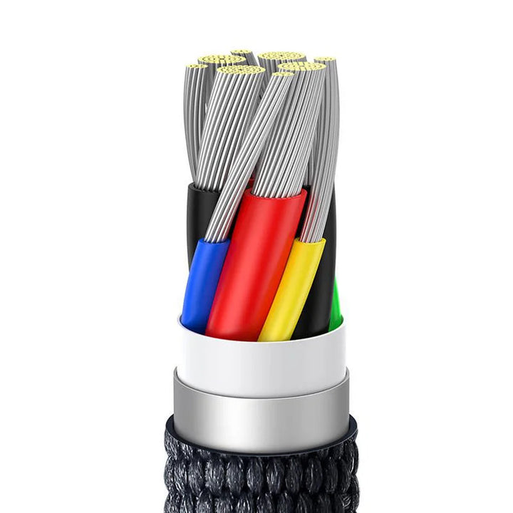 Kabel przewód USB-C PD 2.0 1,2m Baseus Crystal CAJY000601 Quick Charge 3.0 100W